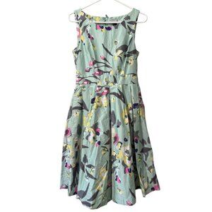 H&M Dress Women Size 10 Floral Sleeveless Modern Classic Lined Summer Sundress‎
